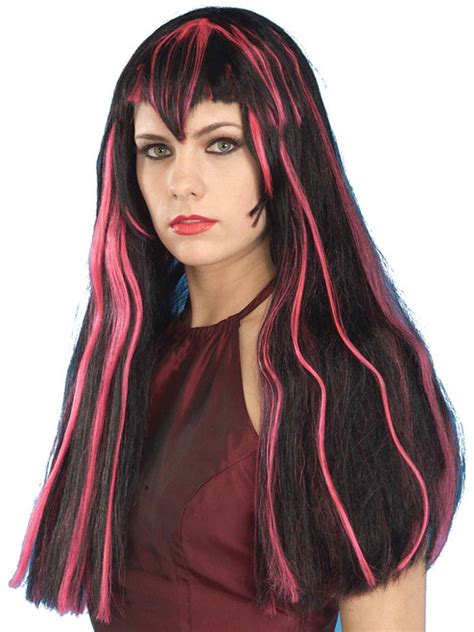 Black And Pink Vampiress Wig