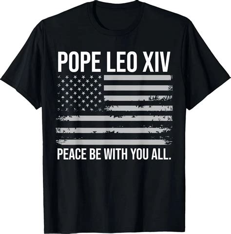 Hot Trending T Shirt With Pope Leo Xiv 14Th First American Pope Usa Vintage Design Preview Only