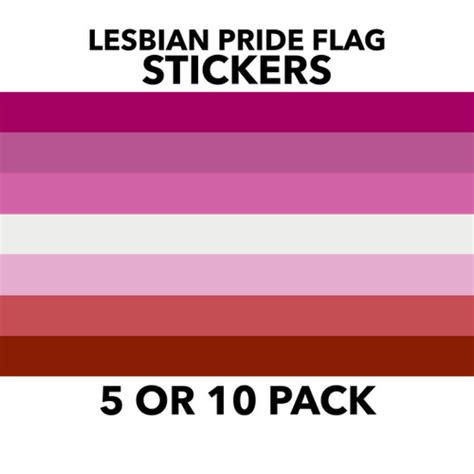 Lesbian Pride Flag Stickers Powered By Rainbows