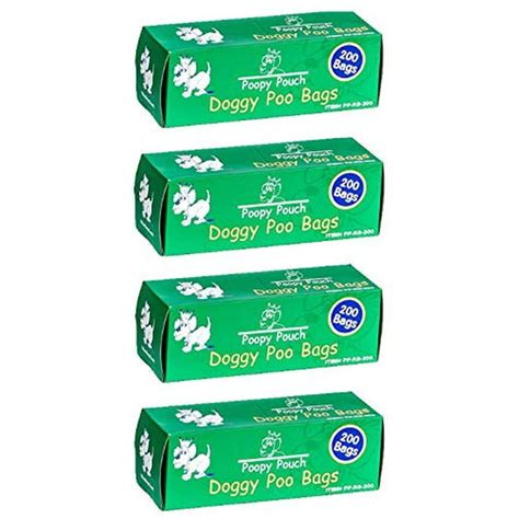 Poopy Pouch Pp Rb 200 Universal Dog Pet Waste Bags 200roll 4 Rolls
