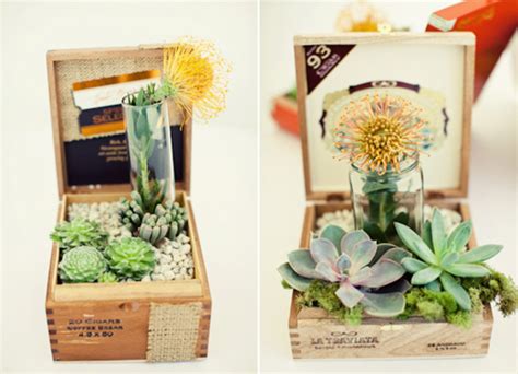 Cigar Box Centerpieces Best Wedding Blog