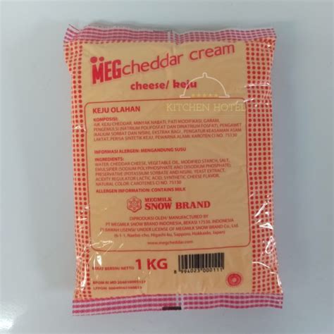 Jual Meg Cheddar Cream Cheese Keju 1 Kg Shopee Indonesia