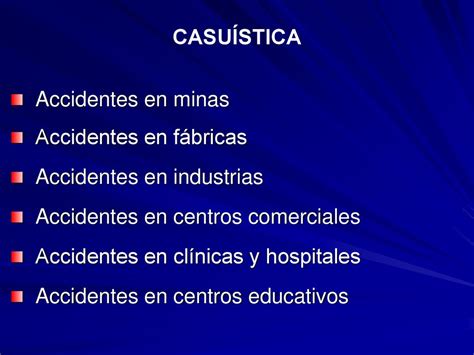 CASUÍSTICA Accidentes en minas Accidentes en fábricas ppt descargar