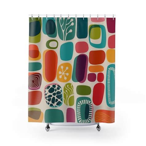 Mid Modern Abstract Geometric Retro Colorful Bold Mcm Home Etsy