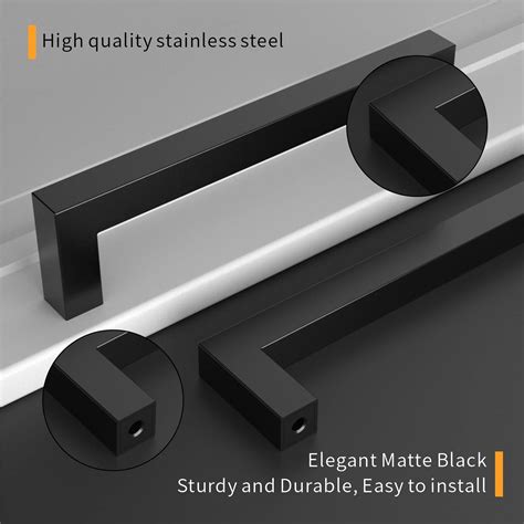 Snapklik Amerdeco Pack Matte Black Cabinet Pulls Inch