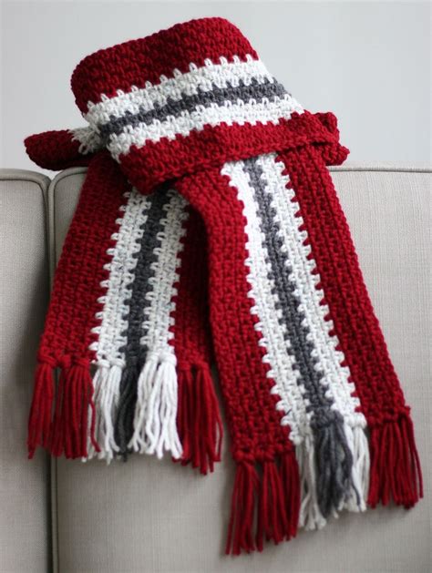 Crochet Border For Men's Scarf - sportfishingincostarican