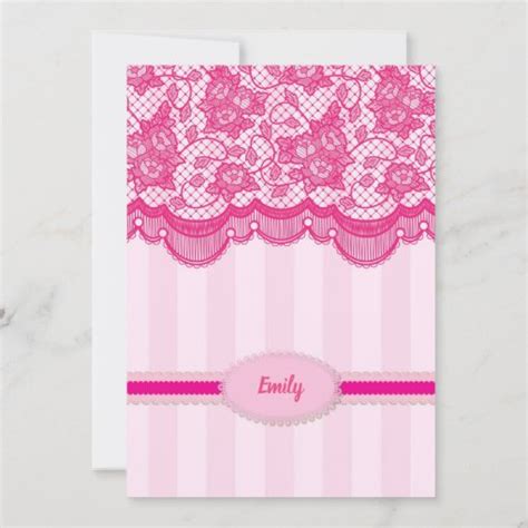 Lingerie Shower Hot Pink Elegant Bridal Party Invitation Zazzle