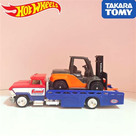 Hot Wheels Premium Team Transport Horizon Hauler And Tomica No Toyota L F Geneo Used