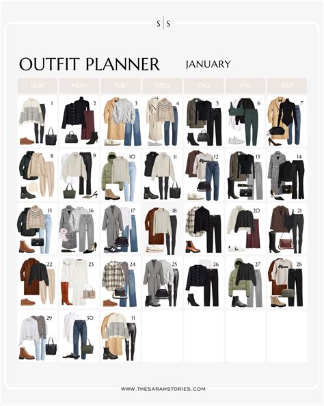 Monthly Capsule Wardrobe Planner