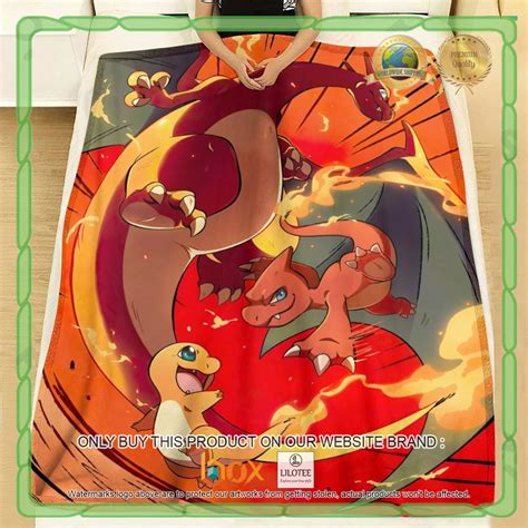 HOT Charizard Evolution Anime Pokemon Blanket Shower Curtain Boxbox Branding Luxury T Shirts