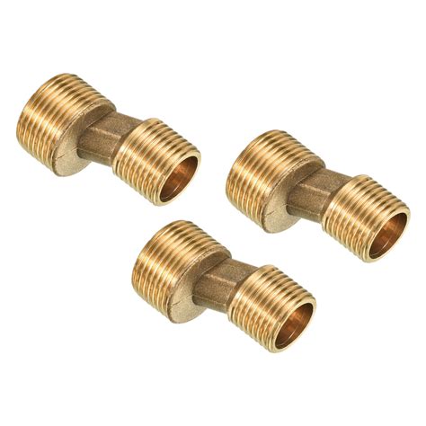 Uxcell 1 73 G1 2 To G3 4 Male Thread Bathtub Faucet Adapter Brass