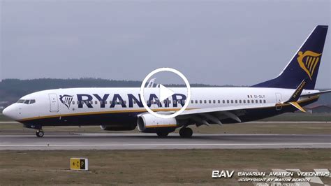 Boeing 737 800 Ryanair EI DLY First Landing At Memmingen Airport