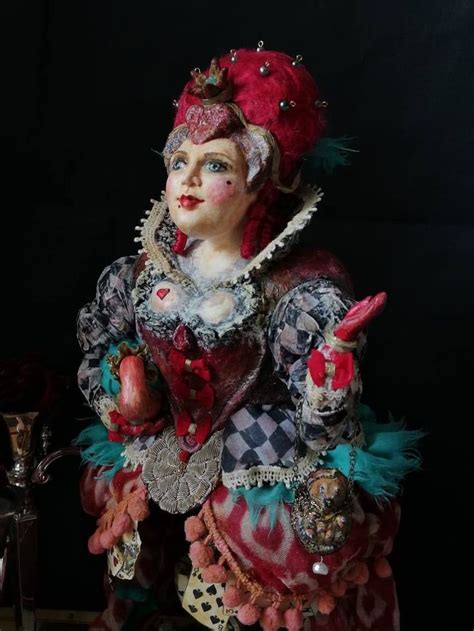 авторская кукла "Красная королева" - персонаж сказки "Алиса в стране ...