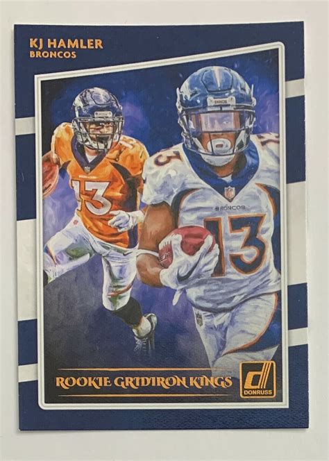 Panini Donruss Rookie Gridiron Kings Rgk Kh Kj Hamler Rc For