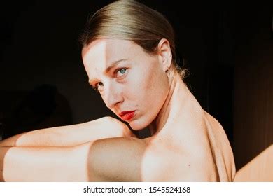 Naked Blonde Woman Sun Kissed Face Stock Photo 1545524168 Shutterstock