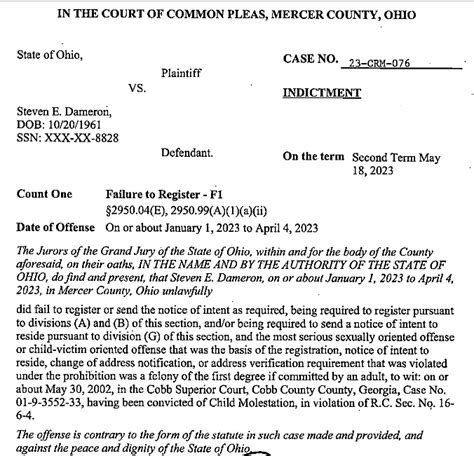 Celina Sex Offender Arrested On Felony Charge Mercer County Outlook