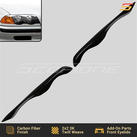 Scopione Carbon Fiber Headlight Eyelids For Bmw 3 Series E46 Sedan