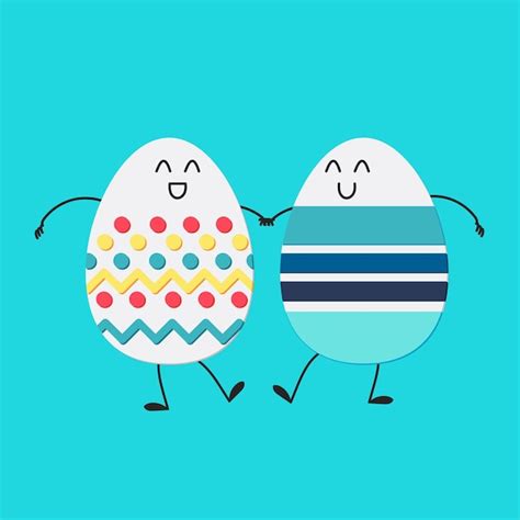 Felices pascuas con huevos felices | Vector Premium