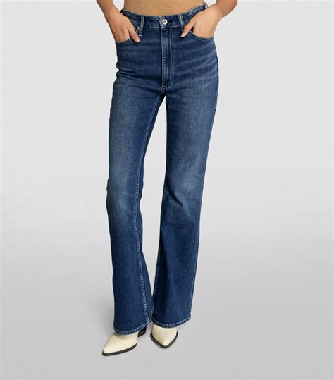 Womens Rag Bone Blue Casey High Rise Flared Jeans Harrods US