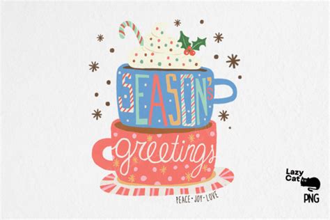 Hand Drawn Christmas Png Hot Cocoa Graphic By Lazy Cat Creative Fabrica