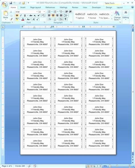 Microsoft word address label template 8160 - cwlkak