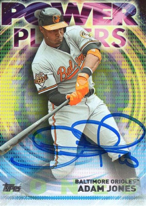 Adam Jones Autographed Baseball Card Baltimore Orioles Topps