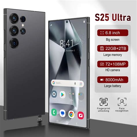 New 2025 S25 Ultra smartphone 5G Android 6.8 inch Screen 108 Million