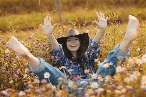Premium Photo Beautiful Rustic Happy Brunette