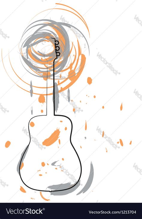 Abstract Guitar Royalty Free Vector Image Vectorstock