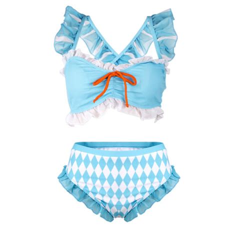Womens Alice Swimsuit In Wonderland Cosplay Alice Bikini Beach Anime Bathing Suit On OnBuy