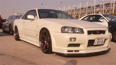 White R34 Skyline Gtr R Jdm