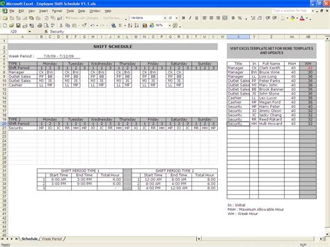 rota spreadsheet template  shift schedule excel kasareannaforaco
