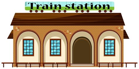 train station signs clip art