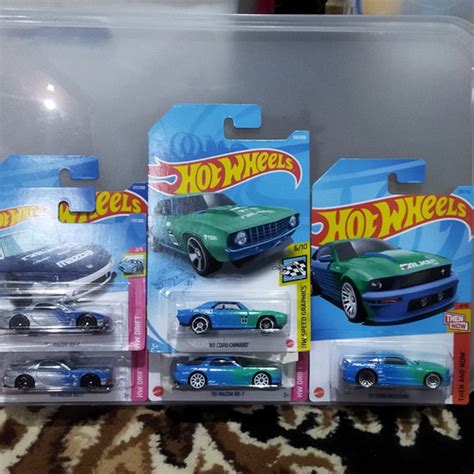 Jual Hot Wheels Falken 95 Mazda Rx7 Rx 7 69 Copo Camaro 07 Ford Mustang Mazda Rx Silver