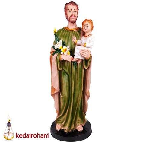 Patung Rohani Santo Yosef Yusuf Mengendong Kanak Kanak Yesus Size 40
