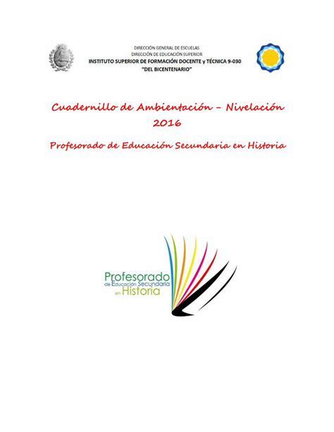 PDF Cuadernillo de Ambientación Nivelación 2016 Historiografía