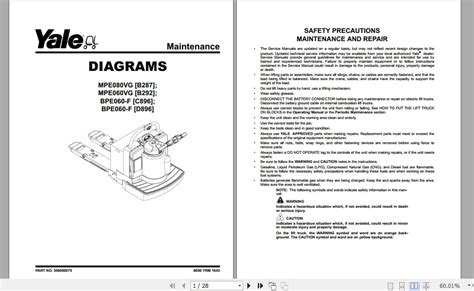 New Yale Forklift Class 3 10 2023 Service Manuals Electric Motor Hand