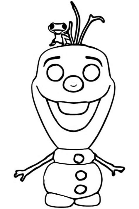 Dibujo Para Colorear Funko Pop Frozen 2 Olaf 3