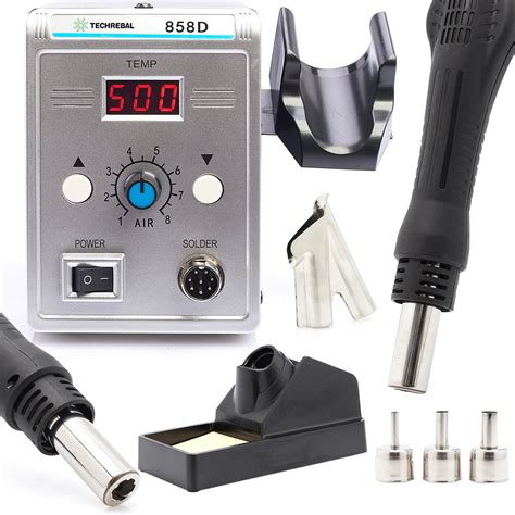 Stacja Lutownicza Spawarka Do Plastiku Techrebal 858D Hot Air Dysza But Zestaw Techrebal