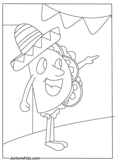 15 Printable Taco Coloring Pages PDF Download