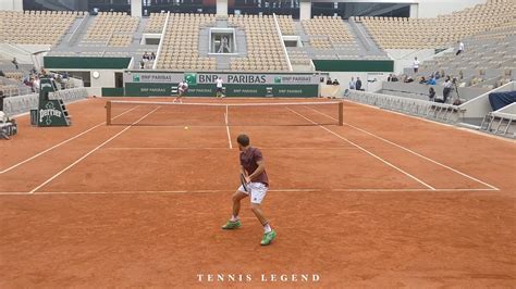 Roland Garros Federer Schwartzman Practice Points Court Level