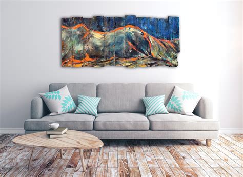 Kristy Chettle Reclining Nude Large Contemporary Abstract Oil On Wood 28 X65 By Kristy For