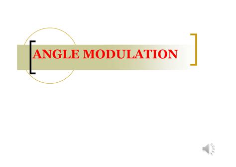 SOLUTION Angle Modulation 3 Studypool