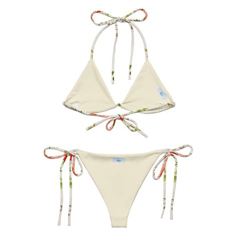 String Bikini In Retro Floral Print Two Piece Swimsuit Floral Bikini Beach Vacation Bikini