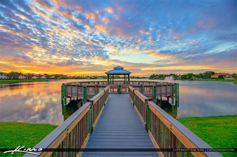 Village of Wellington Community Center Pier at Lake | HDR Photography by Captain Kimo