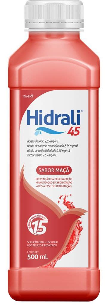 Sais De Reidratação Oral - Hidrali Sais 45 Maçã 500ml | Solução Oral de Reidratação