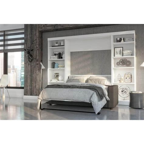 Modubox Pur Full Murphy Wall Bed 2 Storage Units And A Sofa