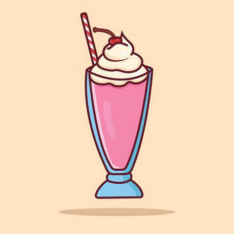 Livre Vetor Cone Milkshake Desenho Animado Ilustra O Vetor