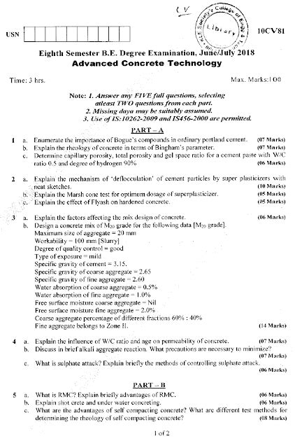 Visvesvaraya Technological University Be Civil Engineering Cbcs