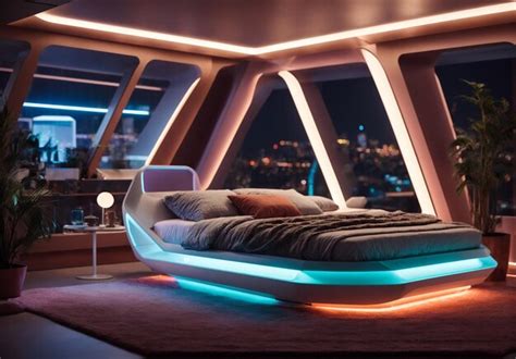 Premium AI Image | A futuristic design cozy bedroom with ...